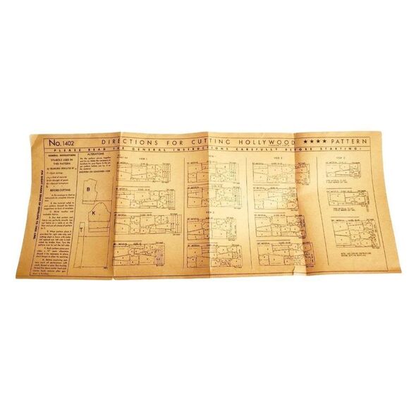 Vintage Dress Pattern 1940s XS Dress - Picture 7 of 9